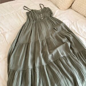 Green Strappy Maxi Dress